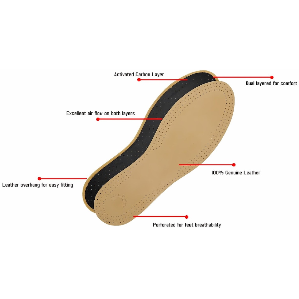 image 1 of BIRCH Ladies Leather Insoles - Comfort Shoe Inserts