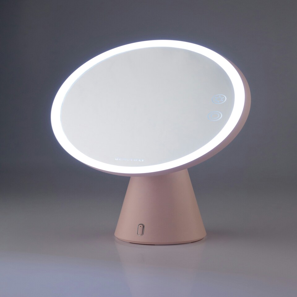 image 1 of Beautifly Smart Moon BT Speaker Digital Makeup Mirror Silver