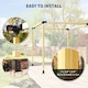 image 4 of Outsunny Pergola Kit with 3-Way Corner Brackets & Post Base for 92mm Lumber