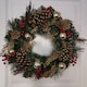 image 1 of 40cm Gold Dressed Christmas Wreath, Baubles, Pinecones and Berries