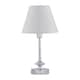 image 2 of Set of 2 Chrome Jewelled Table Lamps with Ivory Off White Shades Chrome | Red