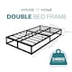 image 3 of House of Home Double Bed Frame Extra Strong Platform Metal Frame Bedroom Easy Build