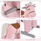 image 8 of HOMCOM Kids Plush Ride-On Rocking Horse Toy Rocker with Plush Toy Realistic Sounds for Child 18-36 Months Pink