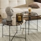 image 4 of Avila Side Table with Brown Marble Top 52x40cm