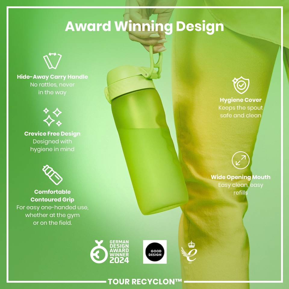 image 1 of Leak Proof Water Bottle, BPA Free, 750ml (24oz) | Green | Green | One Size