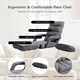 image 8 of COSTWAY 2 IN 1 Folding Lazy Sofa Lounger Adjustable Black Grey
