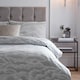 image 2 of Paoletti Ellora Jaqcuard Duvet Cover Set | Silver | Silver | Super King | 1