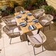 image 4 of Rowlinson Oslo 6 Seat Dining Set - 160cm Table Multi