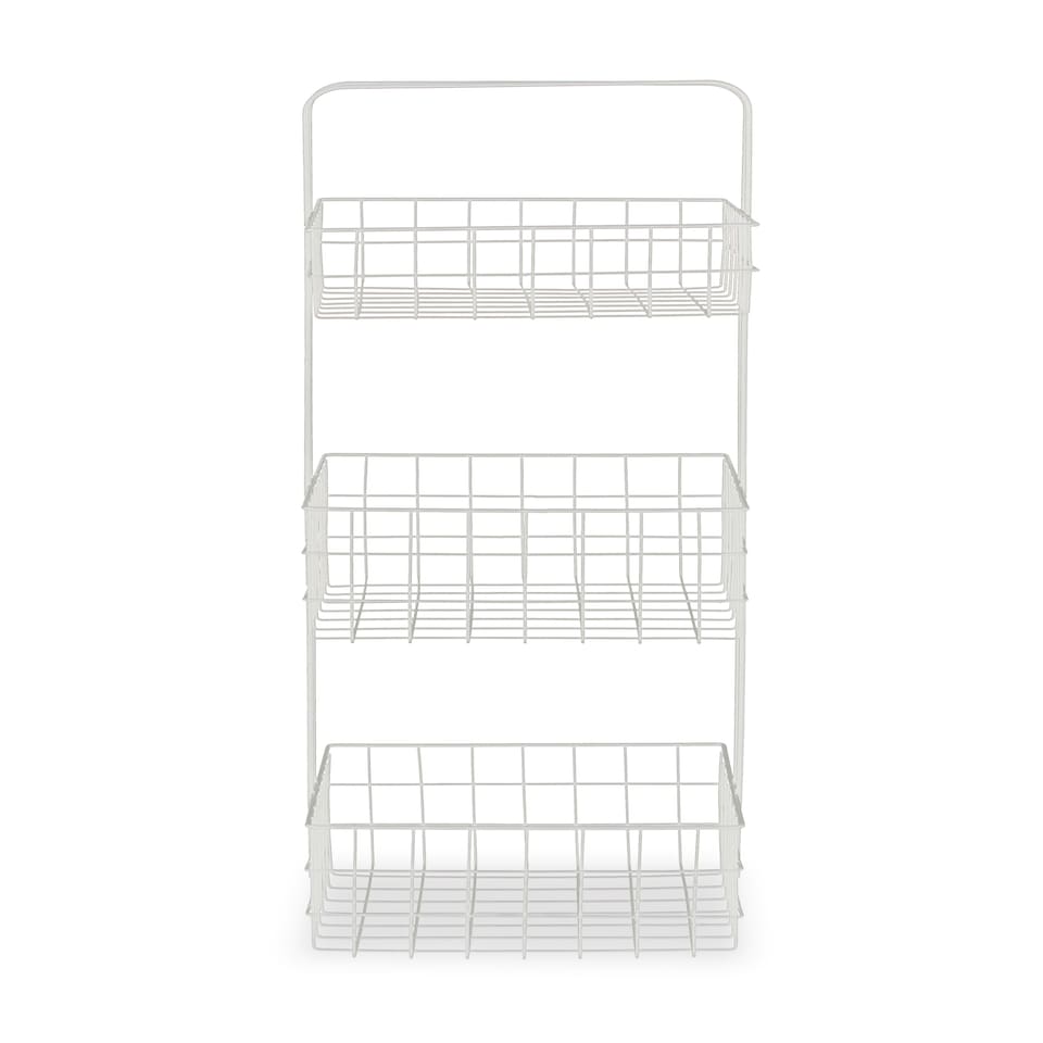 image 1 of Kirby Three Tier White Storage Caddy White