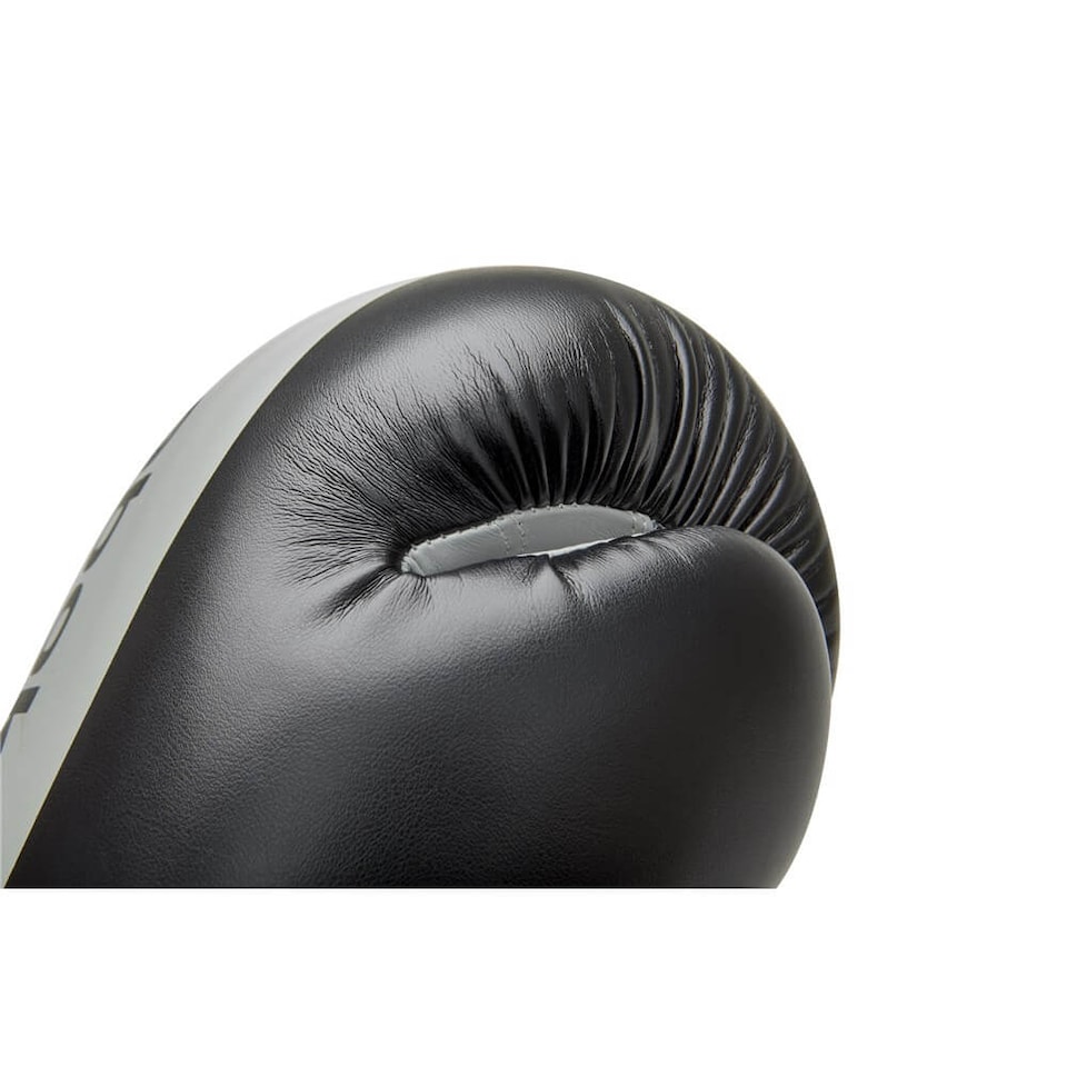 image 1 of Reebok Boxing Gloves Black/Grey, 16oz, Hook and Loop Straps | Grey | Black and Grey | 16oz