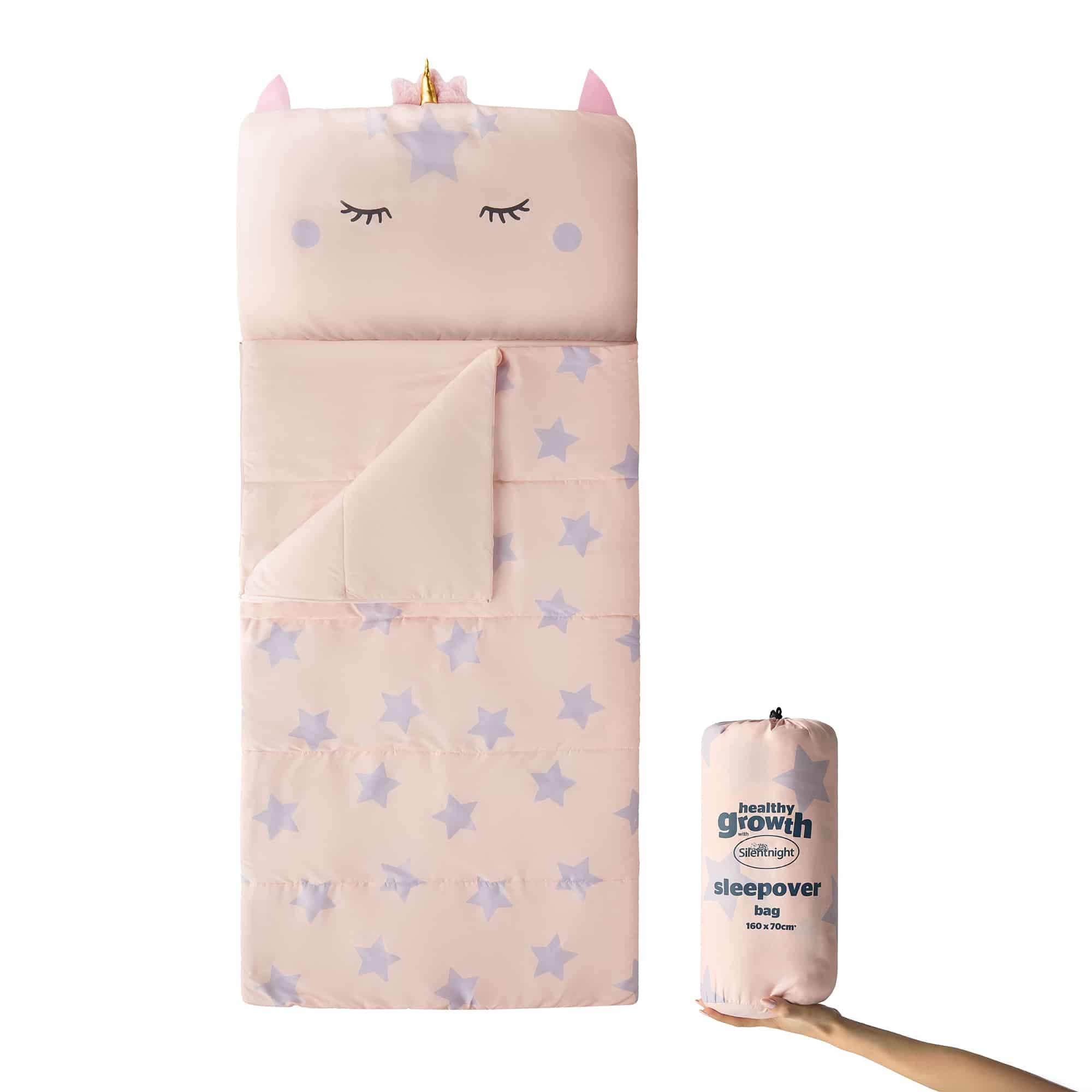 Silentnight Healthy Growth All-in-one Sleepover Bag, Unicorn