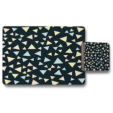 Yellow & Blue Triangles (Placemat & Coaster Set)