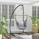 image 2 of Outsunny Hammock Chair Stand Metal Frame C Shape Hammock Stand Only Black