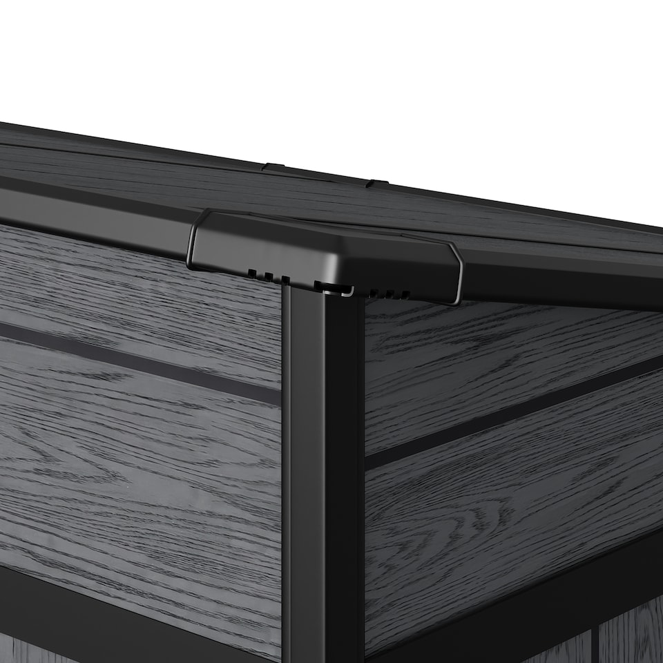 image 1 of Living and Home 8x4FT Outdoor Garden Storage Shed, Dark Grey | Grey | Dark Grey | 1