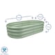 image 3 of Harbour Housewares Rounded Galvanised Steel Raised Garden Beds - 120cm x 60cm - Silver - Pack of 2