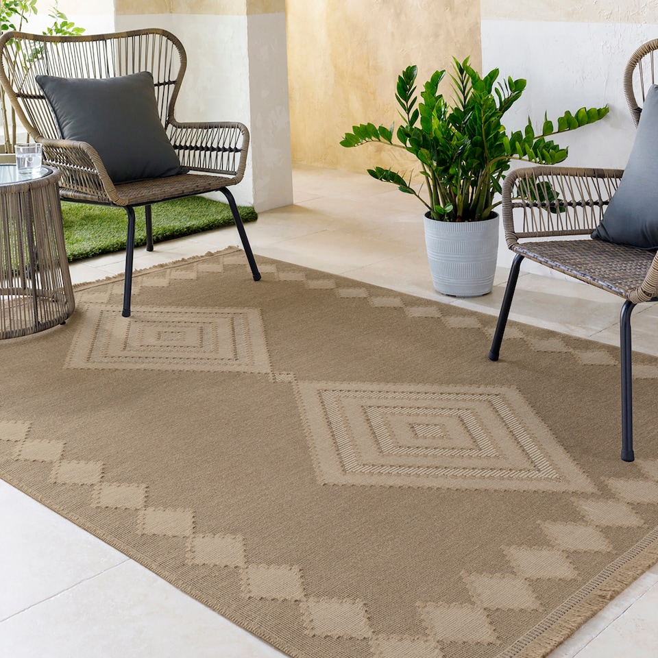 image 1 of LIVABLISS Mystery-Washable Modern Jute Rug 158 x 213 cm | Tan Beige Ivory