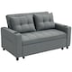 image 1 of HOMCOM 2 Seater Pull Out Sofa Bed with Pockets for Living Room Charcoal Grey 