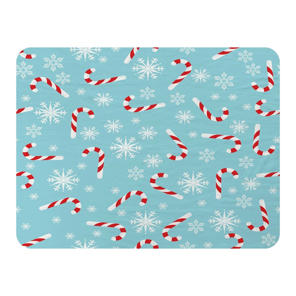 Candy canes and snowflakes (blanket)