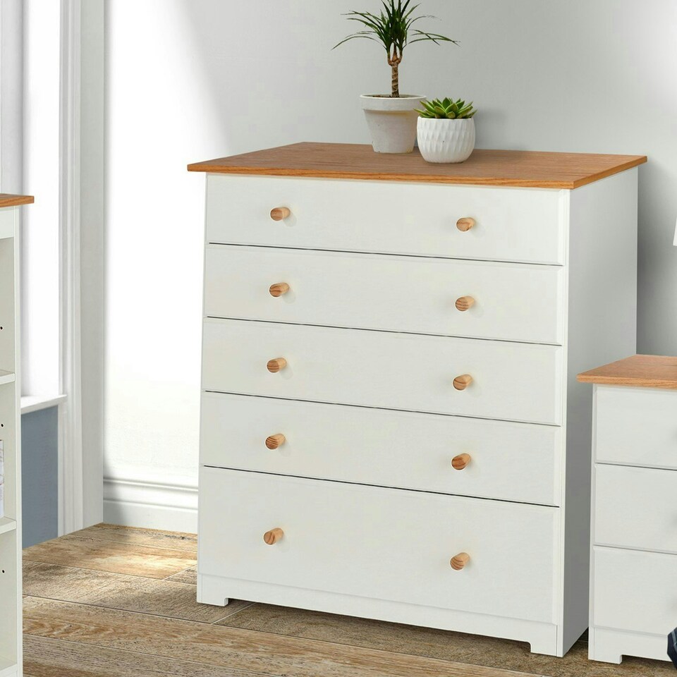 image 1 of Colorado, 5 Drawer Chest White