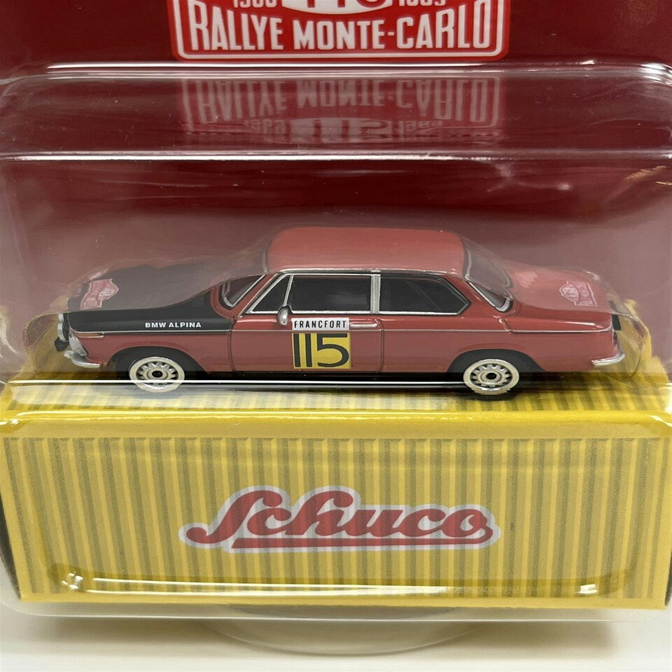 image 1 of BMW 2002 Rally Monte Carlo 1969 #115 1:64 Scale Schuco T64S007MC69