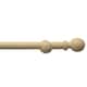 image 1 of Wooden Eyelet Curtain Pole, 200cm Cream