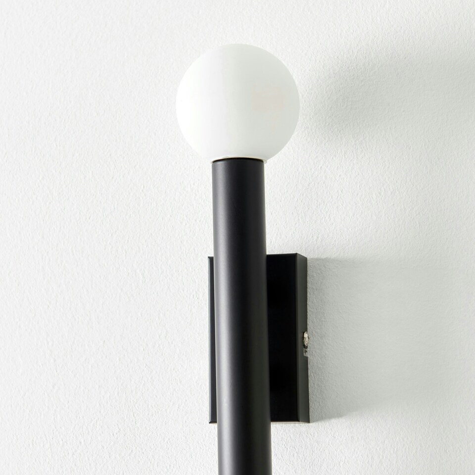 image 1 of Toronto Matt Black IP44 2 Light Wall Light