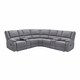 image 1 of Praga 5 Seater Manual Recliner Corner Sofa | Grey | Light Grey | Five Plus Seater