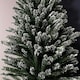 image 3 of 6.5ft (2m) Pencil Style Slim Snow Tipped Artificial Christmas Tree in Green