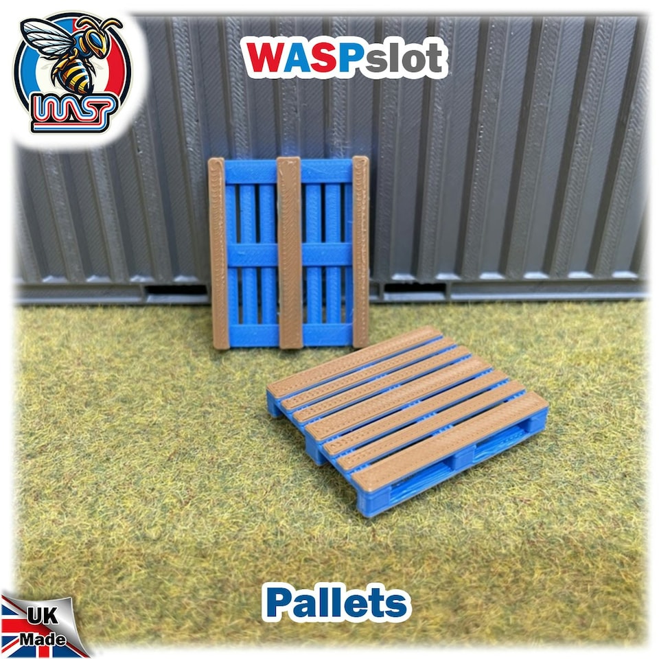 image 1 of Slot Car Trackside Scenery 4 x Pallet Kit Mix 1:32 Scale Wasp P
