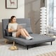 image 8 of HOMCOM Click Clack Sofa Bed, 2-Seater Bed Settee for Living Room, Grey
