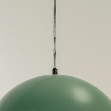 ValueLights Stassi Forest Green Mushroom Dome Metal Drop Hanging Pendant Ceiling Light