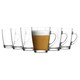 image 1 of LAV Vega Glass Coffee Mugs - 300ml - Clear - Pack of 6 | Clear | Transparent | 6
