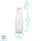 image 3 of Argon Tableware Glass Water Bottles with Metal Lids - 960ml - Pack of 6 Clear | One Size