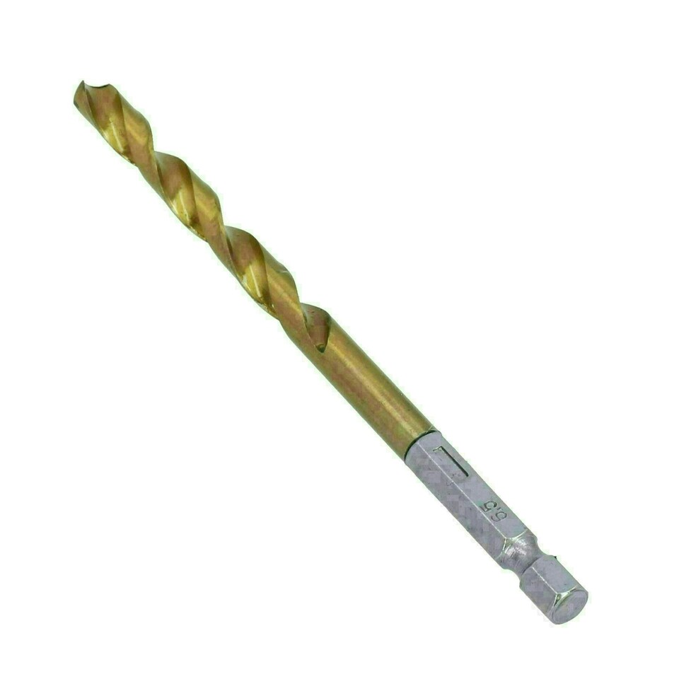 image 1 of Metric Titanium Drill Bit Set With 1/4" Hex Shank 1.5 - 6.5mm 13pc