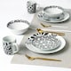image 2 of 16pc Black & White Kira Dinner Set