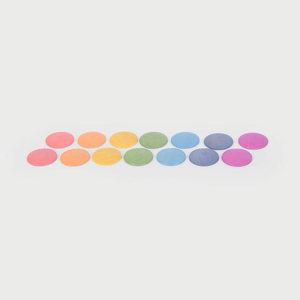 image 1 of Rainbow Wooden Discs