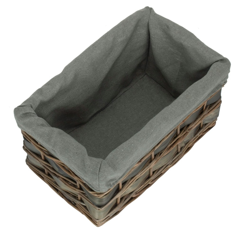 image 1 of Extra Large Grey Scandi Storage Basket With Grey Lining | Grey | Grey