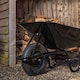 image 7 of 90 Litre 150kg Capacity Heavy Duty Outdoor Galvanised Pneumatic Metal Garden Wheelbarrow in Black
