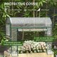 image 4 of Outsunny Wooden Raised Planter, Garden Bed with Greenhouse Cover and Bed Liner