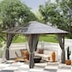 image 8 of Outsunny 3.6x3(m) Hardtop Gazebo Garden Pavilion w/ Polycarbonate Roof, Grey | Grey | Dark Grey | 1