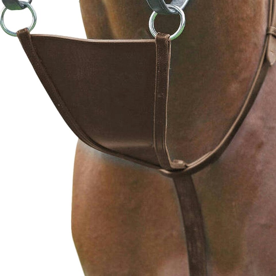 Blenheim Leather Horse Bib Martingale - Havana - Cob
