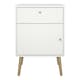 image 2 of Cumbria Nightstand 1 Door + 1 Drawer White