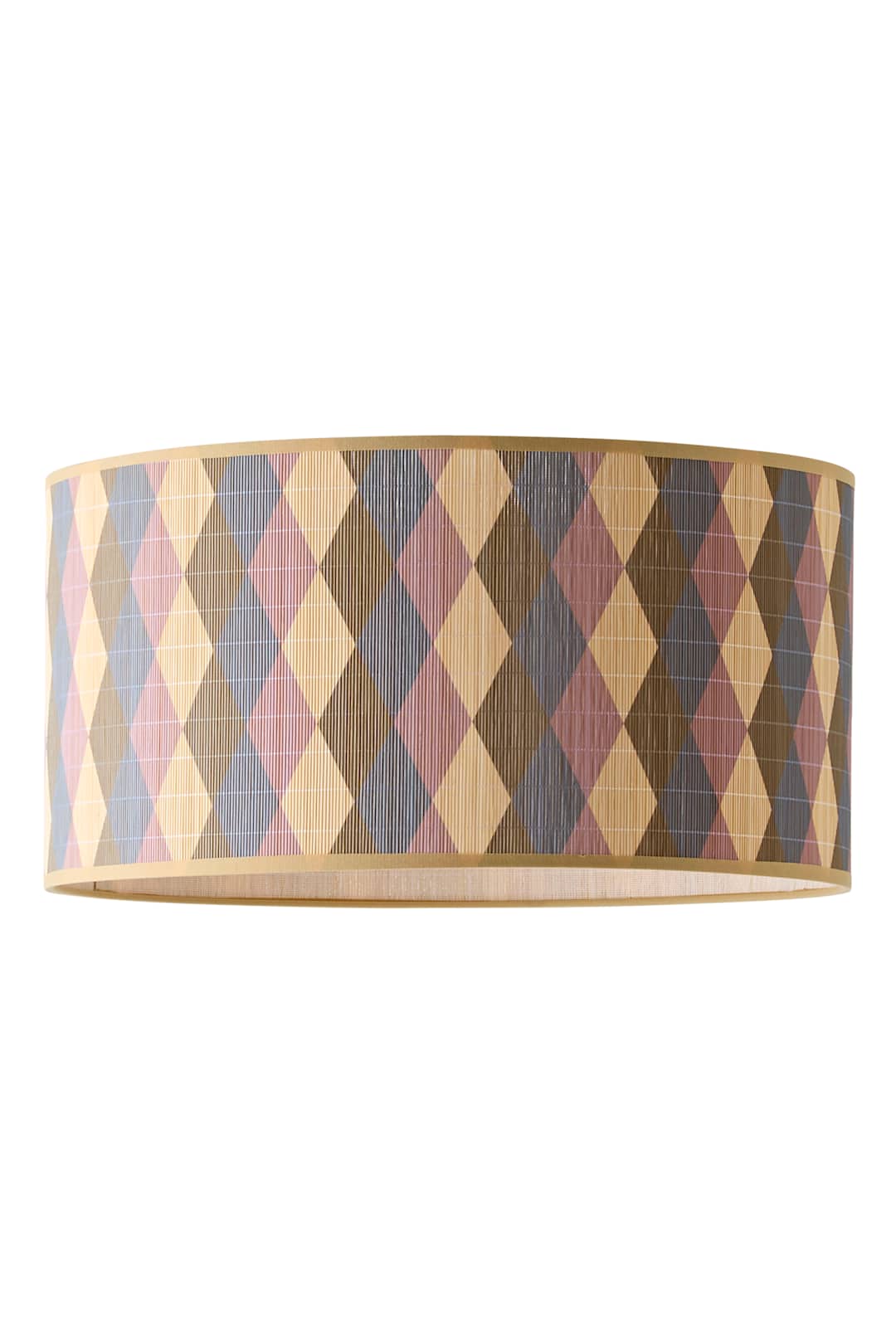 ValueLights Lori Patterned Bamboo Drum Easy Fit Ceiling Light Lamp Shade