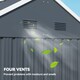image 5 of Outsunny 7 x 6 ft Metal Garden Shed Outdoor Storage Shed w/ Door, Dark Grey 