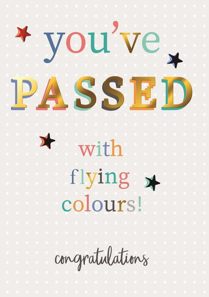 You Passed with Flying Colours! Congratulations Card