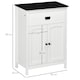 image 3 of kleankin Bathroom Storage Unit with Drawer Double Door Cabinet