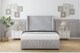 image 1 of Sloomy Rutherford Silver Naples Divan Bed With Mattress No Drawers With 54" Wingback Headboard & 12" Matching Footboard 4'6 Double | Silver | Silver | Double | 1