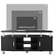 image 3 of HOMCOM TV Unit Cabinet for TVs up to 55 Inches with Storage Shelves and Cupboard, Entertainment Centre for Living Room, Black