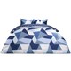 image 1 of OHS Geometric Shapes Duvet Cover and Pillowcase Set, Single - Navy Blue