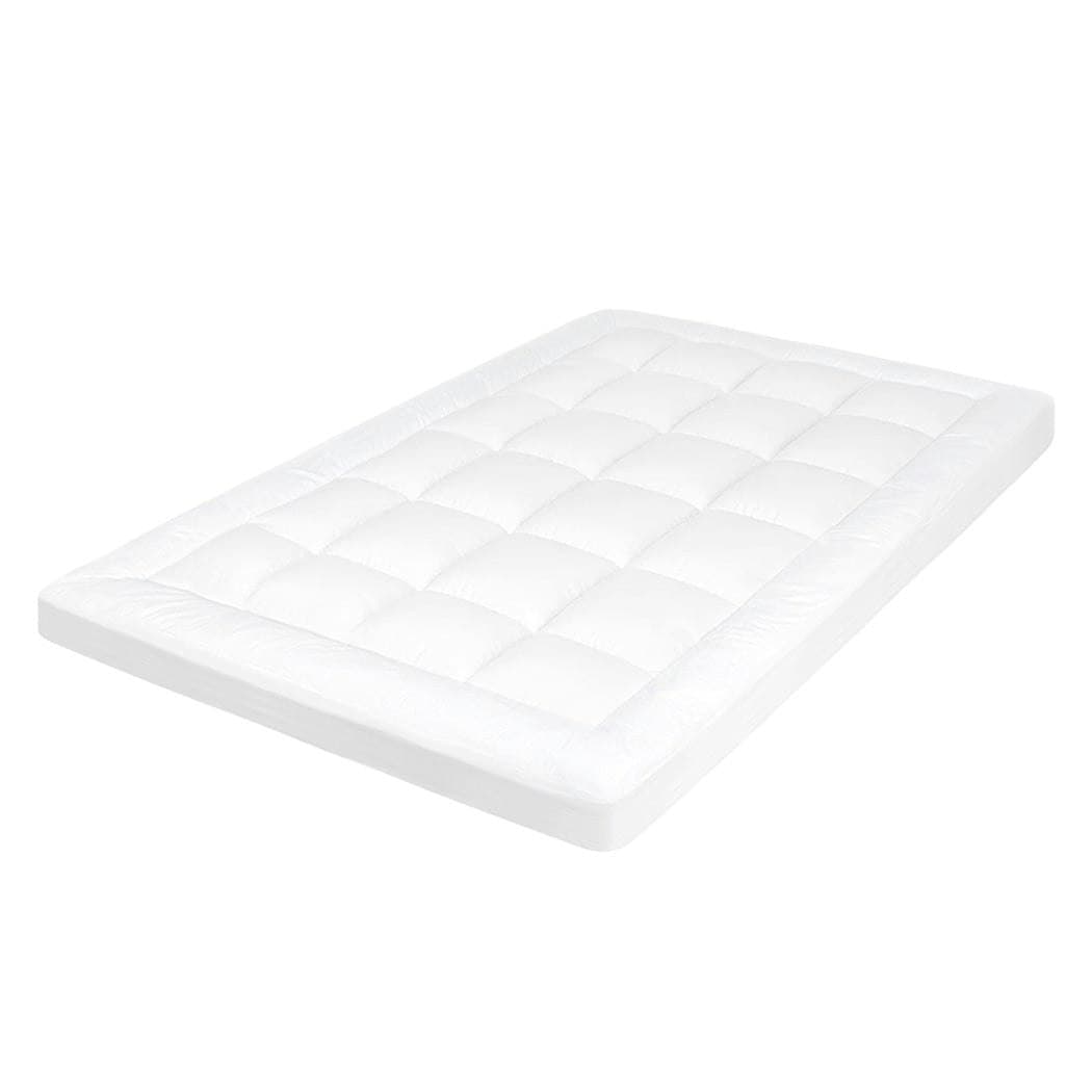 Lavio Thick King Mattress Topper 10cm Microfibre Washable with Elastic Strap